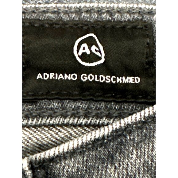AG Adriano Goldschmied The Prima Ankle Cigarette Jeans Black Denim Frayed Hem 23 - Picture 8 of 16